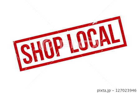 Shop Local Stamp. Shop Local Rubber grunge Stamp Seal 127023946
