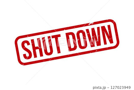 Shut Down Stamp. Shut Down Rubber grunge Stamp Seal Shut Down Stamp. Shut Down Rubber grunge Stamp Seal 127023949