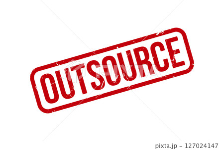 Red Outsource Rubber Stamp Seal Vector 127024147