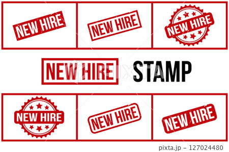 New Hire Rubber Stamp Set Vector New Hire Rubber Stamp Set Vector 127024480
