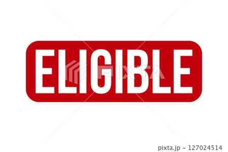 Red Eligible Rubber Stamp Seal Vector 127024514