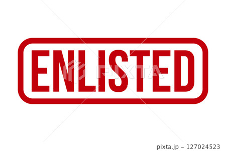 Red Enlisted Rubber Stamp Seal Vector 127024523