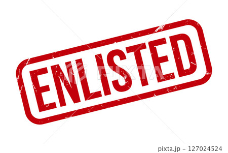 Red Enlisted Rubber Stamp Seal Vector Red Enlisted Rubber Stamp Seal Vector 127024524