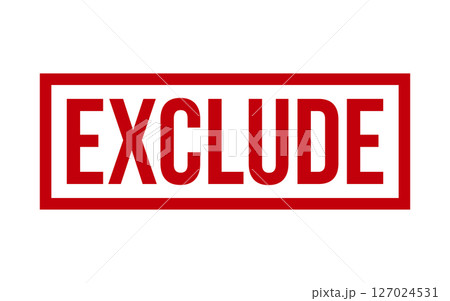 Red Exclude Rubber Stamp Seal Vector Red Exclude Rubber Stamp Seal Vector 127024531