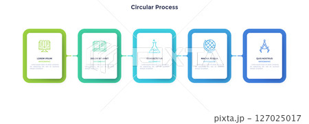 Modern Business Illustration Infographic Template Modern Business Illustration Infographic Template 127025017