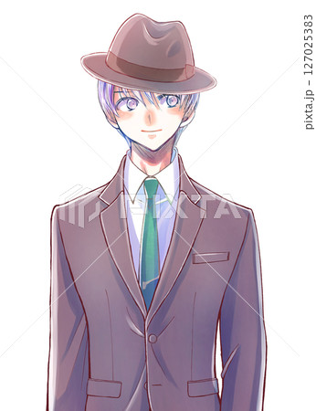 背広の男性　帽子 127025383