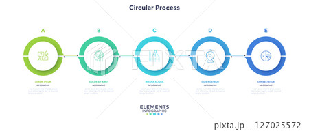 Modern Business Illustration Infographic Template Modern Business Illustration Infographic Template 127025572