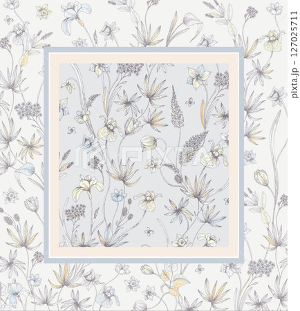 Delicate Floral Pattern Collection for Creative Crafts 127025711