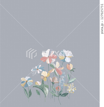 Delicate Floral Pattern Collection for Creative Crafts 127025731