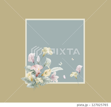 Delicate Floral Pattern Collection for Creative Crafts 127025765