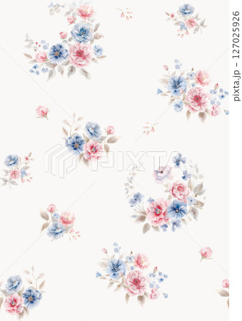 Whimsical Flower Motif Series for Aesthetic Projects 127025926