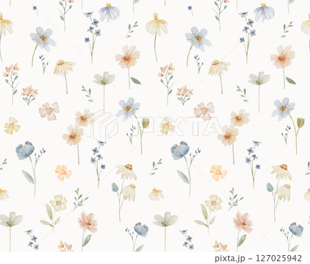 Whimsical Flower Motif Series for Aesthetic Projects 127025942