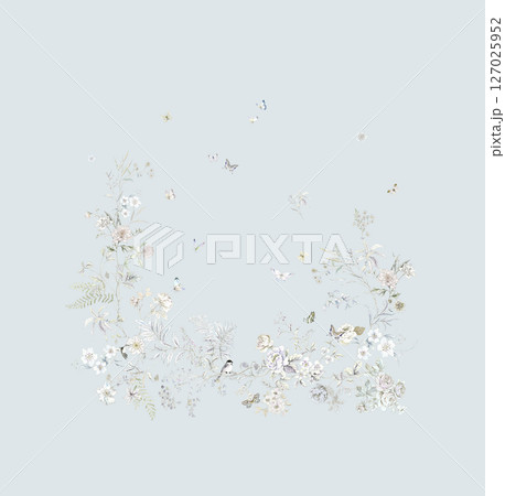 Whimsical Flower Motif Series for Aesthetic Projects 127025952