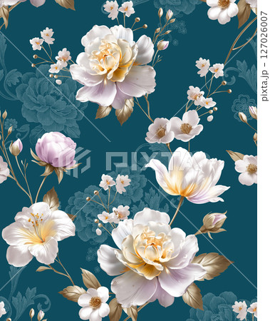 Graceful Floral Pattern Compilation for Home Decor 127026007