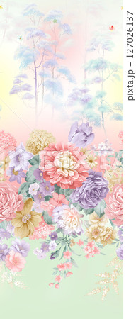 Artistic Botanical Print Set for Creative Design 127026137