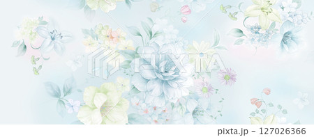 Stylish Flower Pattern Series for Creative Spaces 127026366
