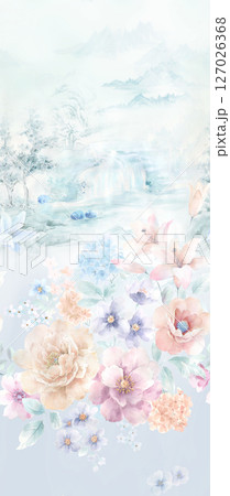 Stylish Flower Pattern Series for Creative Spaces 127026368