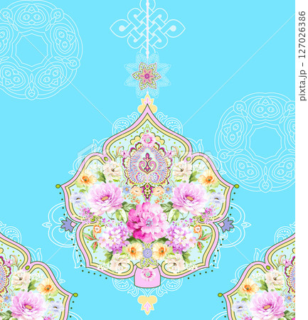 Stylish Flower Pattern Series for Creative Spaces 127026386