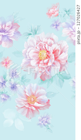 Stylish Flower Pattern Series for Creative Spaces 127026427