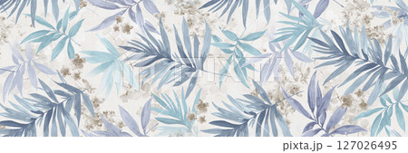 Serene Botanical Pattern Collection for Calming Decor 127026495
