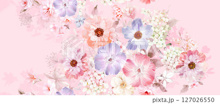 Serene Botanical Pattern Collection for Calming Decor 127026550