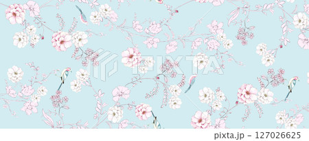 Serene Botanical Pattern Collection for Calming Decor Serene Botanical Pattern Collection for Calming Decor 127026625