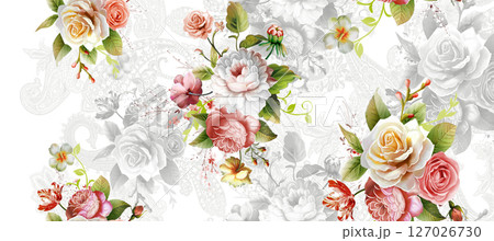 Lovely Flower Pattern Assortment for Creative Aesthetics 127026730