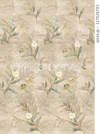 Handpainted Watercolor Floral Pattern Collection Handpainted Watercolor Floral Pattern Collection 127026783