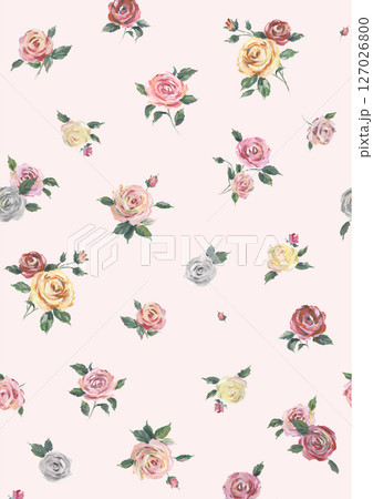 Handpainted Watercolor Floral Pattern Collection 127026800