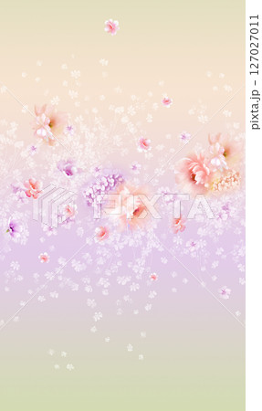 Artistic Watercolor Flower Motif Assortment 127027011