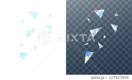 クリスタルの破片のイラスト素材_右側のみ透過 127027054