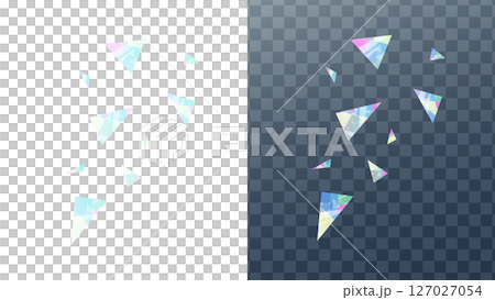 水晶碎片的插畫素材_僅右側透明 127027054