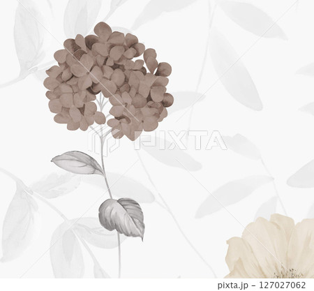 Whimsical Handdrawn Watercolor Floral Designs 127027062