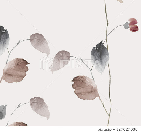 Whimsical Handdrawn Watercolor Floral Designs 127027088