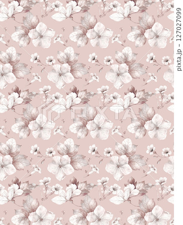 Whimsical Handdrawn Watercolor Floral Designs 127027099