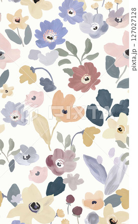 Whimsical Handdrawn Watercolor Floral Designs 127027128