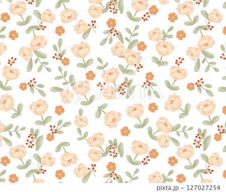 Delicate Watercolor Flower Pattern Series Delicate Watercolor Flower Pattern Series 127027254