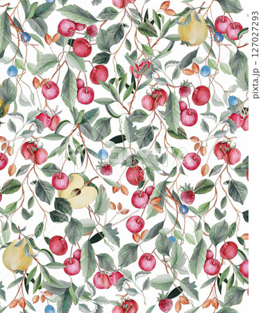Charming Watercolor Floral Motif Collection 127027293