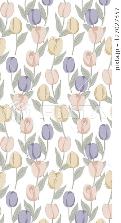 Charming Watercolor Floral Motif Collection 127027357