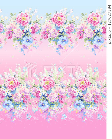 Charming Watercolor Floral Motif Collection 127027394