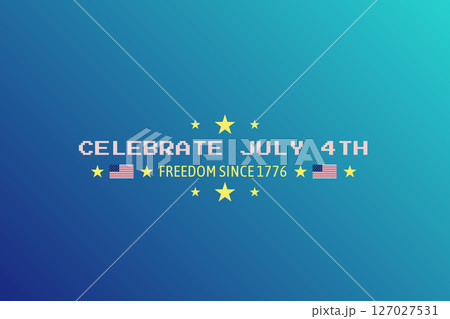 Celebrate July 4th Freedom Since 1776 Retro Poster 127027531