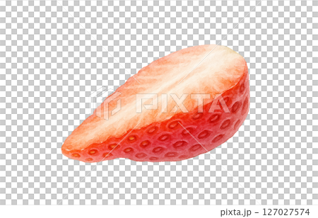 いちご 水彩 イラスト 白バック 127027574