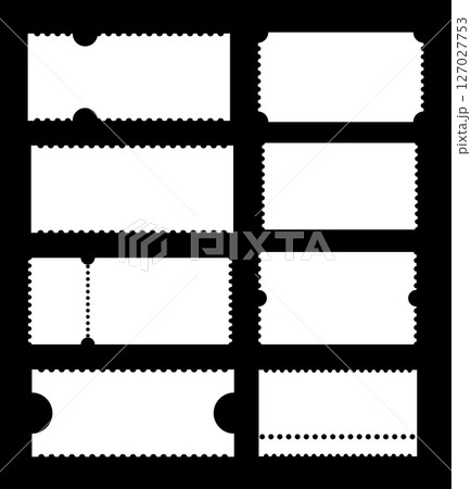 Admit one tickets samples. Empty backdrops templates. Ticket patterns for cinema, circus, theater, festival, casino, club. Boarding blanks, lottery, sale coupons. White blanks backgrounds. Admit one tickets samples. Empty backdrops templates. Ticket patterns for cinema, circus, theater, festival, casino, club. Boarding blanks, lottery, sale coupons. White blanks backgrounds. 127027753