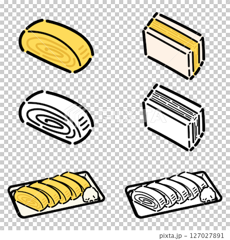 手寫_Dashimaki雞蛋_向量素材_set_02 127027891