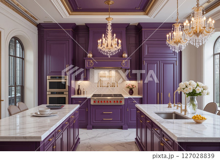 interior design of a modern kitchen interior design of a modern kitchen 127028839