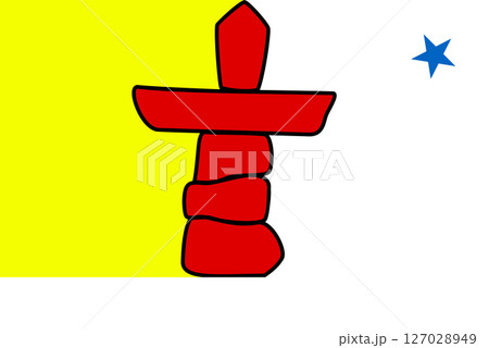 The flag of Nunavut territory of Canada. Vector illustration The flag of Nunavut territory of Canada. Vector illustration 127028949