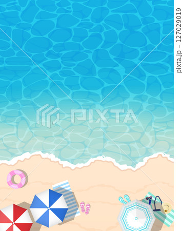 美しい海と波打ち際 127029019