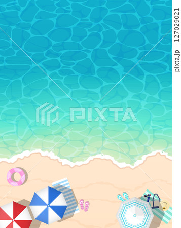 美しい海と波打ち際 127029021