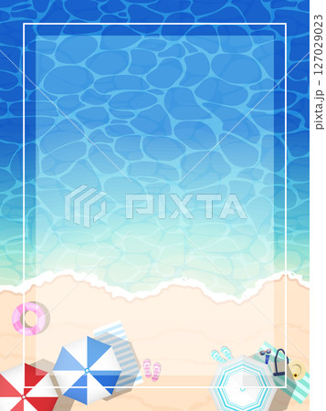 美しい海と波打ち際 127029023