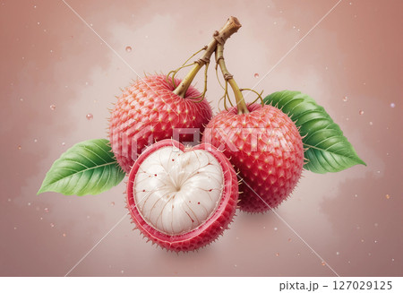 ripe red raspberries on a dark background 127029125